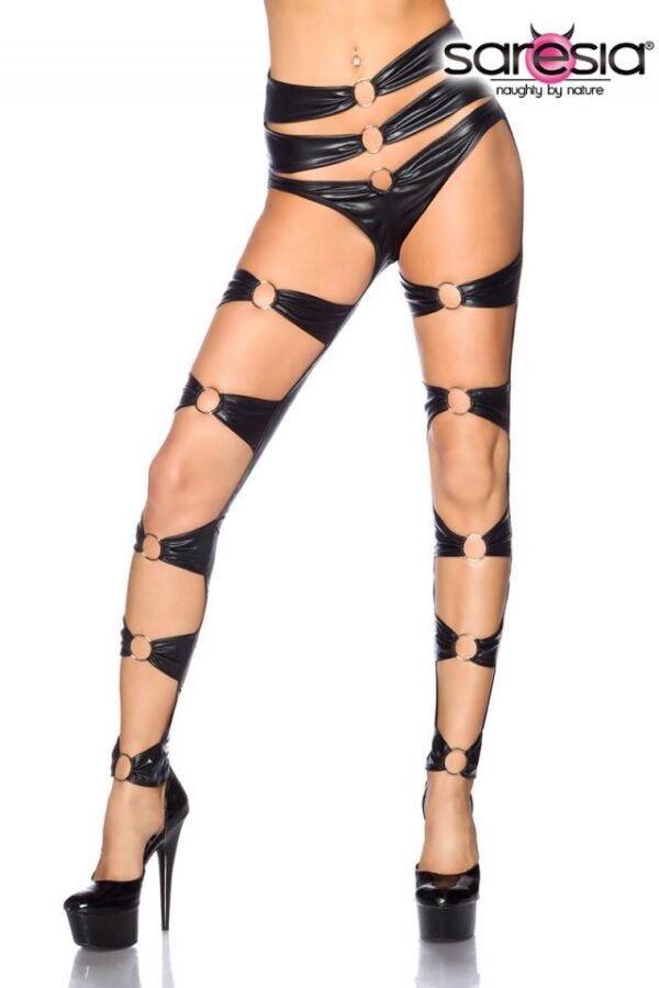 Legging Wetlook Gogo de Saresia - noir - XL-Saresia