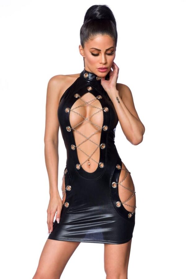 Mini Robe Wetlook - noir - M-Saresia – Image 2