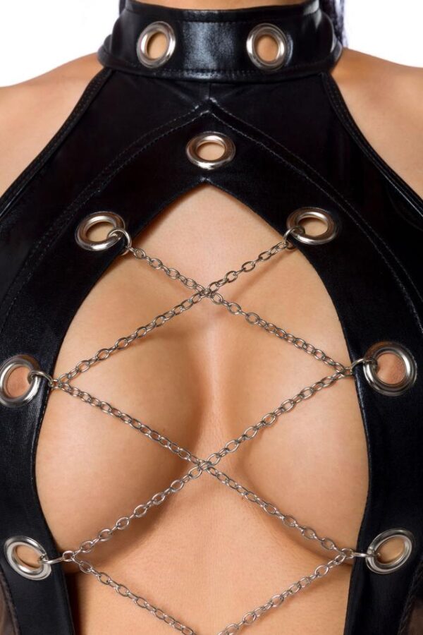 Mini Robe Wetlook - noir - M-Saresia – Image 4