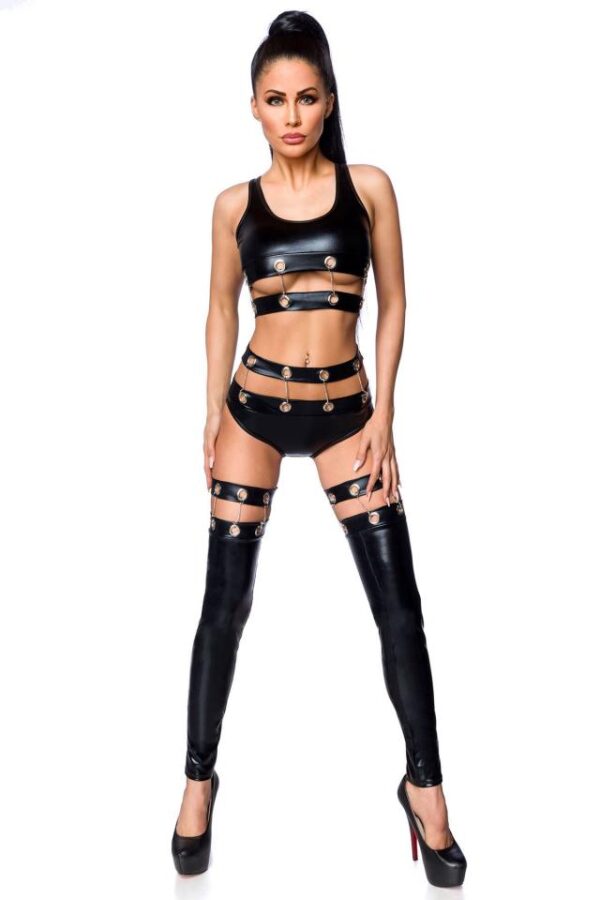 Ensemble Wetlook avec Gantelets - noir - XS-Saresia – Image 2