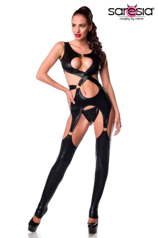 Salopette Wetlook - noir - M-Saresia