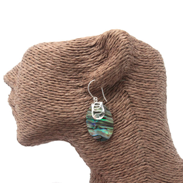 Boucles d'Oreilles Coquillage & Argent - Pinces - Abalone- Vendu par 1 – Image 2