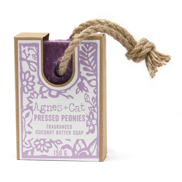 Savon sur corde - Pivoines pressées- Vendu par 1