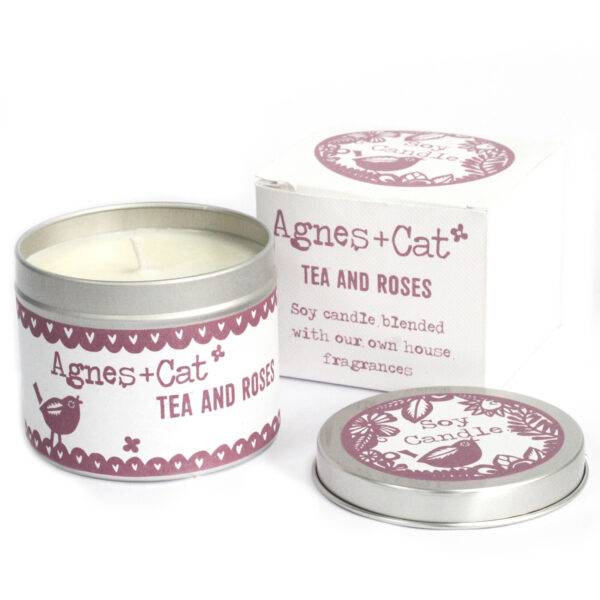 Bougie en étain - Thé et Roses- Vendu par 1