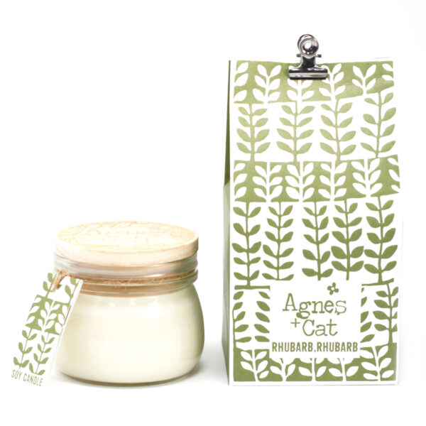 Petite bougie en pot Kilner - Rhubarbe Rhubarbe- Vendu par 1