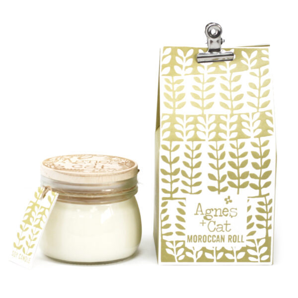 Petite bougie en pot Kilner - Rouleau marocain- Vendu par 1