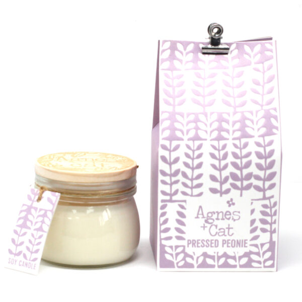 Petite bougie en pot Kilner - Pivoine pressée- Vendu par 1