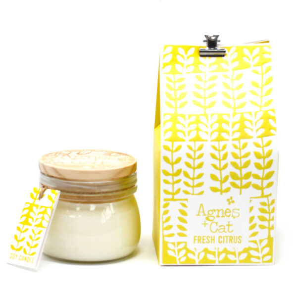 Petite bougie en pot Kilner - Agrumes- Vendu par 1