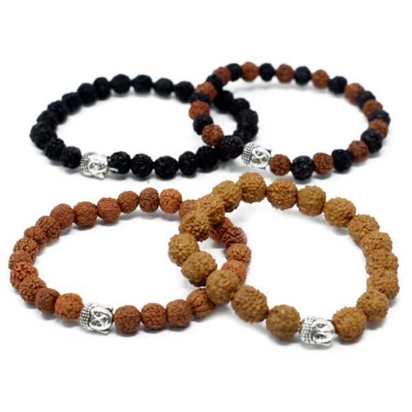 Assortiment de bracelets Rudraksha Buddah- Vendu par 1