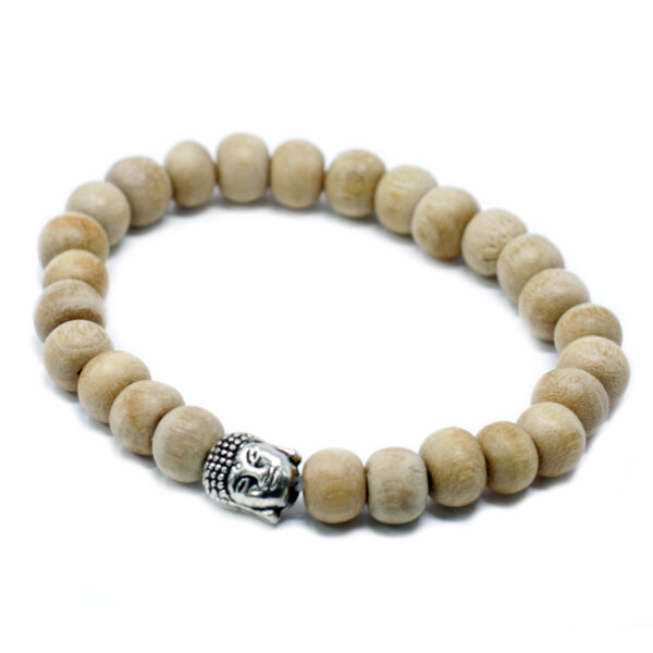 Perles de sandales parfumées et bracelet Buddah- Vendu par 1