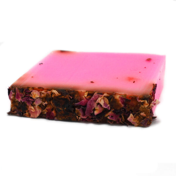 Pain de Savon Rose et Pétales de Rose - 100g- Vendu par 1