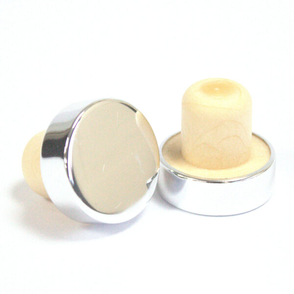 Capuchon pour RDBot-08/09/10 2,2 cm - Dessus argenté- Vendu par 1