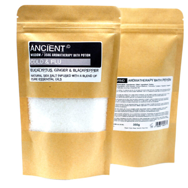 Potion de Bain Aromathérapie en Sachet Kraft 350g - Rhume & Grippe- Vendu par 1