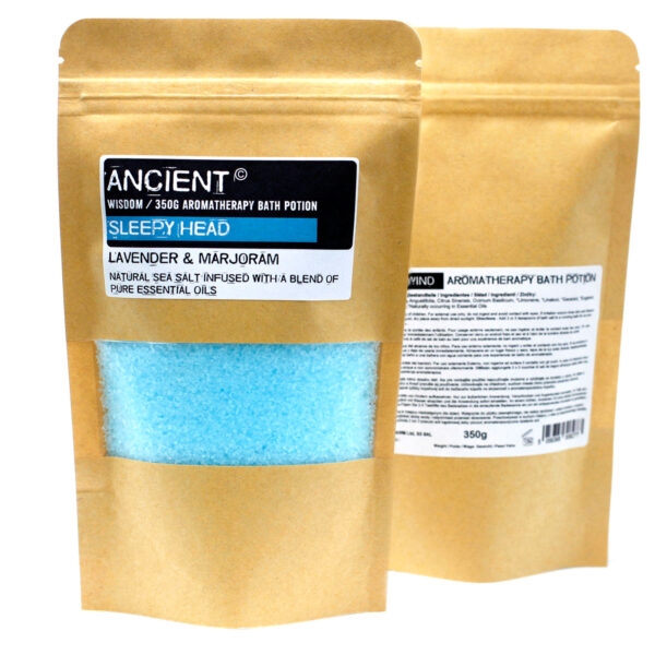 Potion de bain d'aromathérapie en sachet kraft 350g - Sleepy Head- Vendu par 1