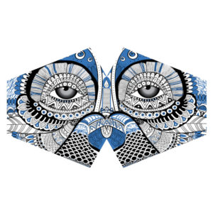 Couvre-visage de mode réutilisable - Hibou mystique (adulte)- Vendu par 1