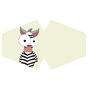Couvre-visage mode réutilisable - Crazy Zebra (Enfants)- Vendu par 1