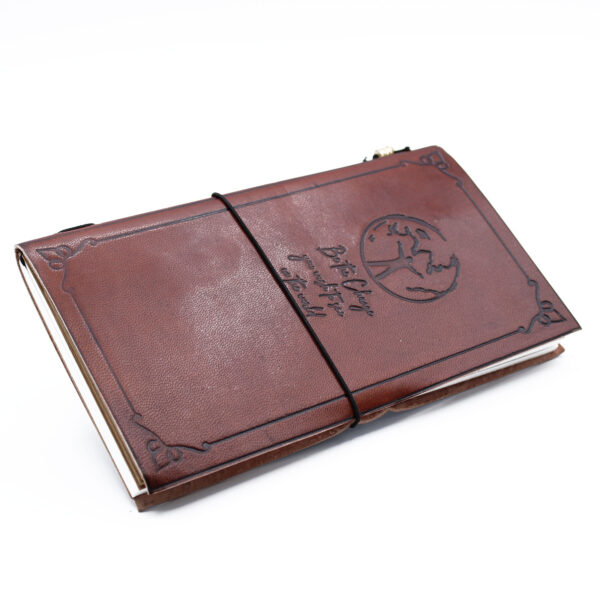 Journal en cuir fait main - Be the Change - Marron (80 pages)- Vendu par 1