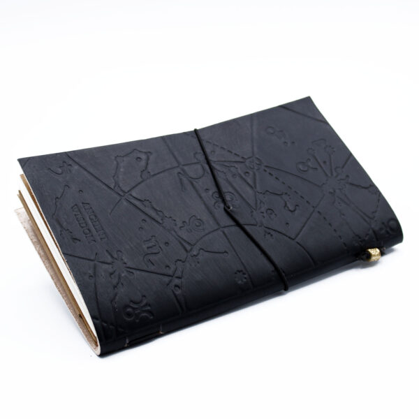 Journal en cuir fait main - My Little Black Book - Noir (80 pages)- Vendu par 1 – Image 2