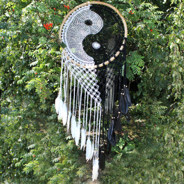 Attrape-rêves Bali - Extra Large Ying Yang D: 50cm- Vendu par 1