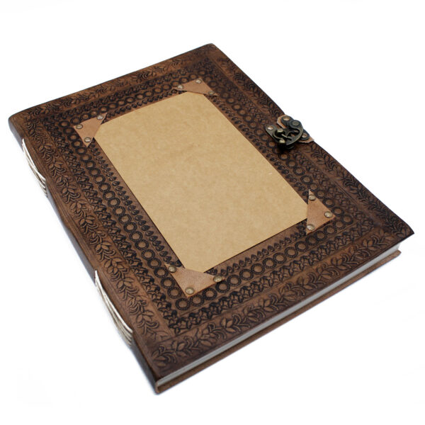 Immense livre de visiteur personnalisable en cuir 10x13 (200 pages)- Vendu par 1 – Image 2