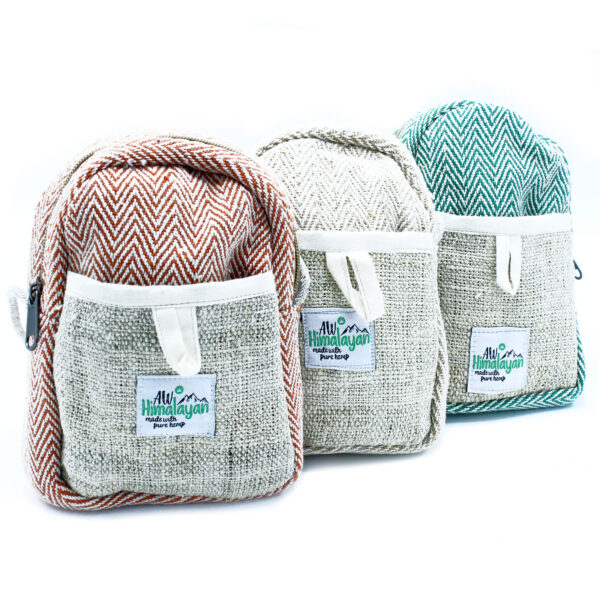 Sac mobile en chanvre avec ficelle - Couleur aléatoire- Vendu par 1