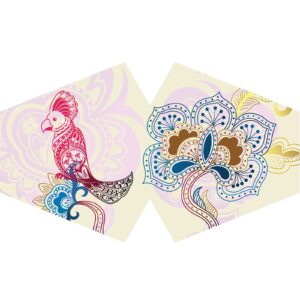 Couvre-visage mode réutilisable - Mandala Parrot (Adulte)- Vendu par 1