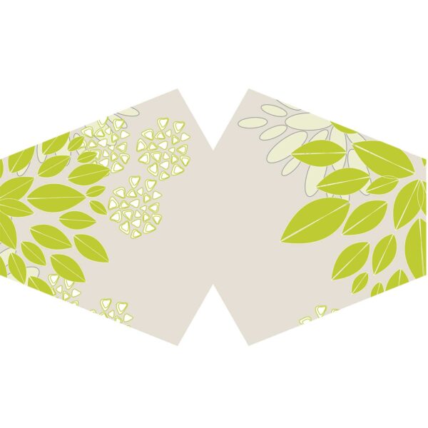Couvre-visage mode réutilisable - Feuilles vertes (Adulte)- Vendu par 1