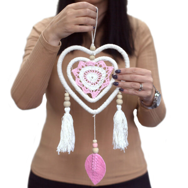 Dream Chacher - Coeur rose moyen dans le coeur- Vendu par 1 – Image 2