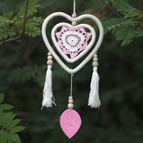Dream Chacher - Coeur rose moyen dans le coeur- Vendu par 1 – Image 3