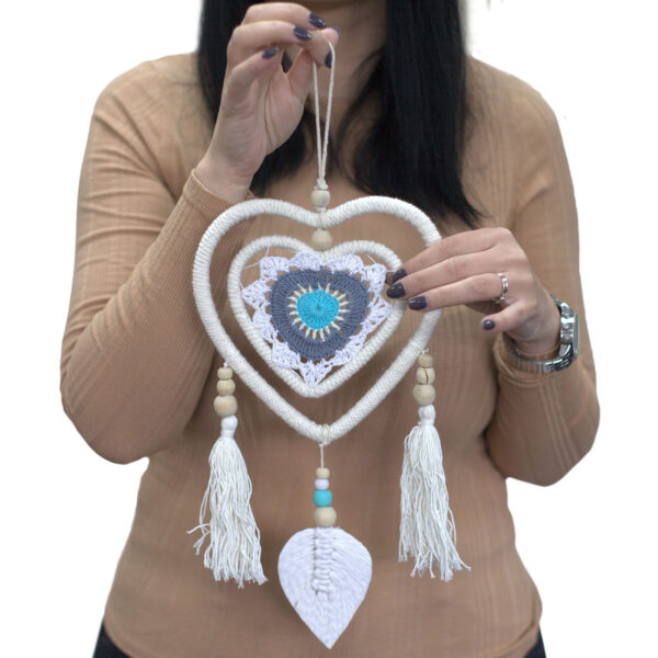 Dream Chacher - Coeur bleu moyen dans le coeur- Vendu par 1 – Image 2