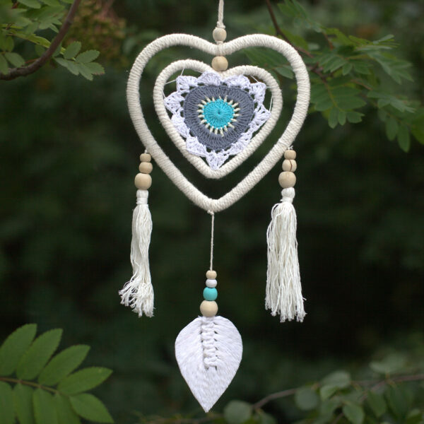 Dream Chacher - Coeur bleu moyen dans le coeur- Vendu par 1 – Image 3