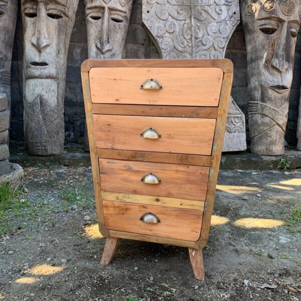 Rangement 4 tiroirs - Bois recyclé- Vendu par 1
