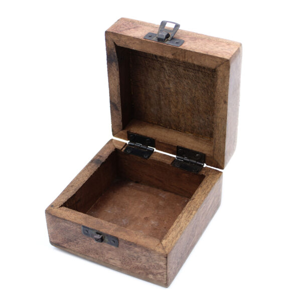 Boîte en bois lavé blanc - Design aztèque 4x4- Vendu par 1 – Image 2