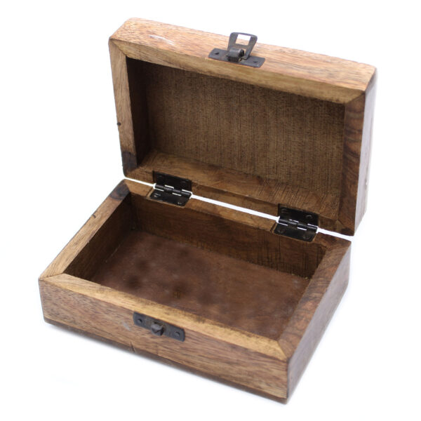 Boîte en bois lavé blanc - Design aztèque 6x4- Vendu par 1 – Image 3
