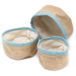 Lot de 3 paniers en jute naturel - Sarcelle- Vendu par 1