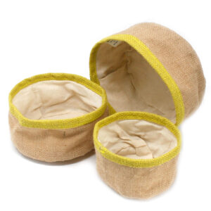 Lot de 3 Paniers en Jute Naturel - Olive- Vendu par 1