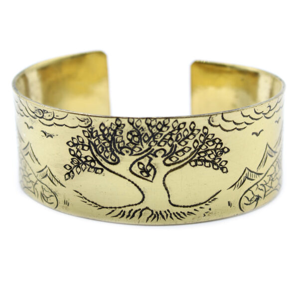 Bracelet Mantra Tibétain en Laiton - Arbre de Vie- Vendu par 1