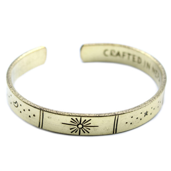 Inspiration bracelet - Laiton Snrise. Galaxie. Étoiles. Terre- Vendu par 1 – Image 3