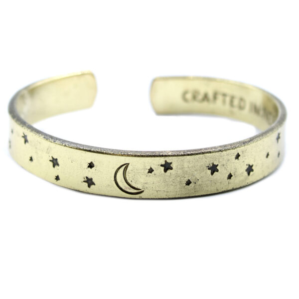 Inspiration bracelet - Laiton Snrise. Galaxie. Étoiles. Terre- Vendu par 1