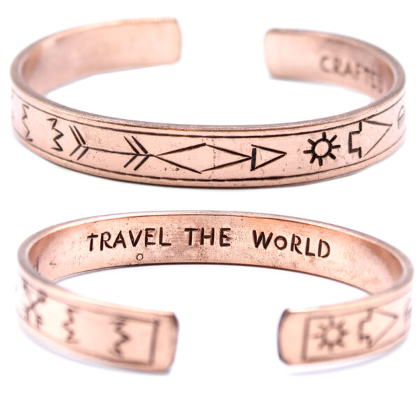 Inspiration bracelet - Cuivre Snrise. Galaxie. Étoiles. Terre- Vendu par 1 – Image 2