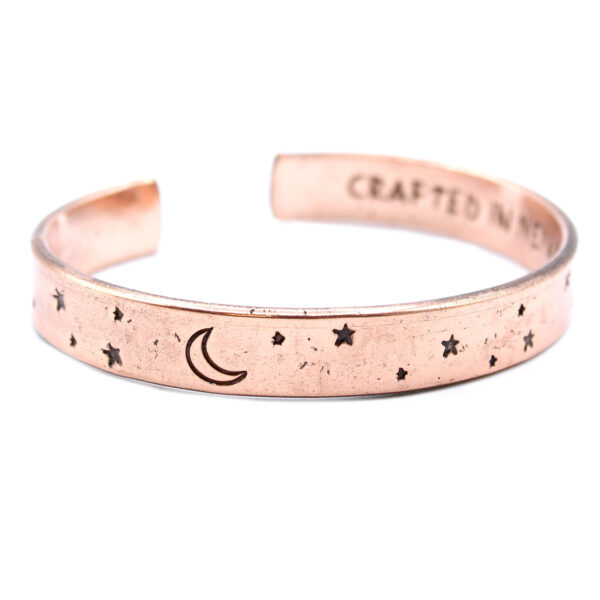 Inspiration bracelet - Cuivre Snrise. Galaxie. Étoiles. Terre- Vendu par 1 – Image 3