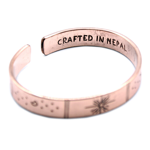 Inspiration bracelet - Cuivre Snrise. Galaxie. Étoiles. Terre- Vendu par 1 – Image 4