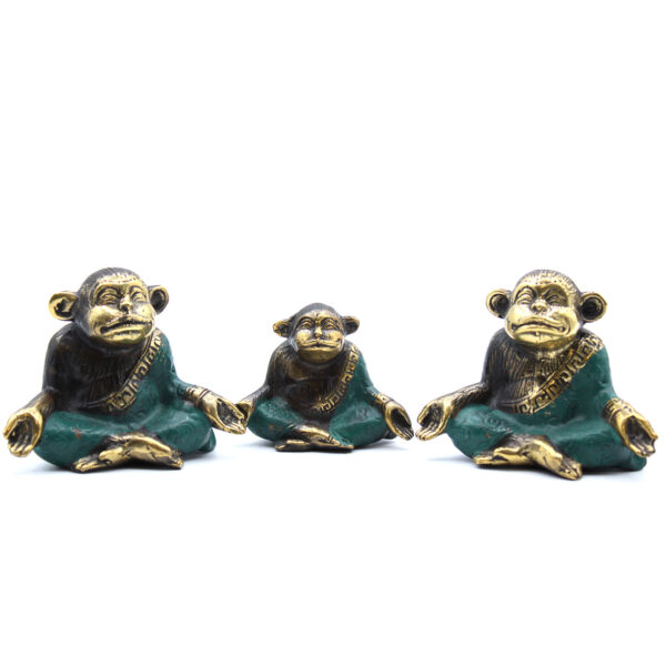 Lot de 3 - Famille de Singes Yoga (taille ast)- Vendu par 1