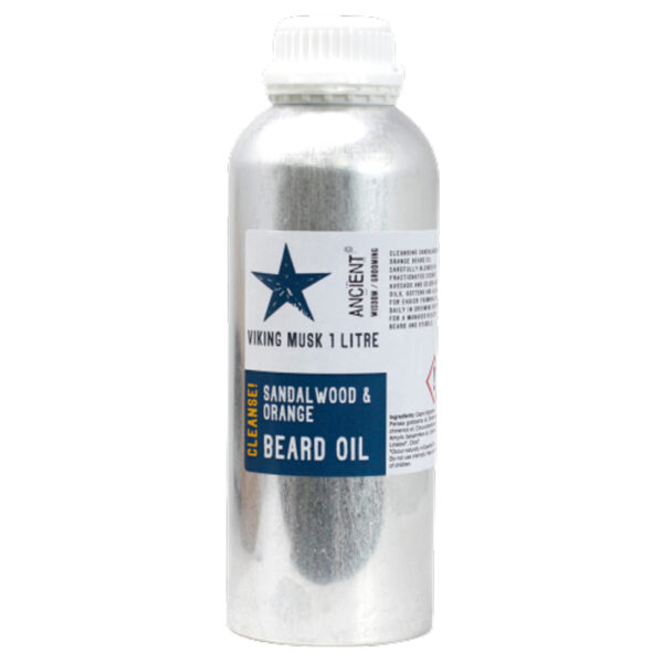 1 Litre d'Huile à Barbe - Viking Musk - Nettoyer !- Vendu par 1
