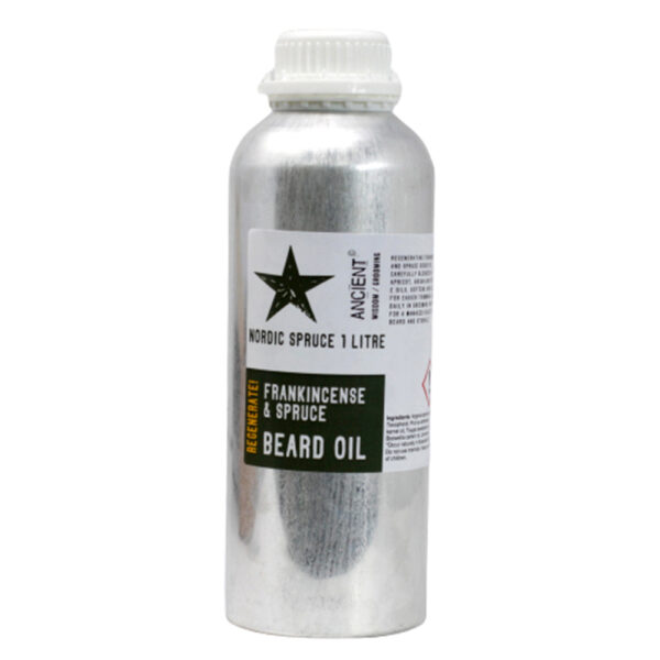 1 Litre d'Huile à Barbe - Épicéa Nordique - Régénérer !- Vendu par 1