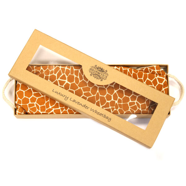 Sac de blé de luxe à la lavande dans une boîte cadeau - Girafe de Madagascar- Vendu par 1 – Image 2