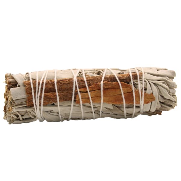 Smudge Stick - Sauge Blanche & Cannelle 10cm- Vendu par 1 – Image 2