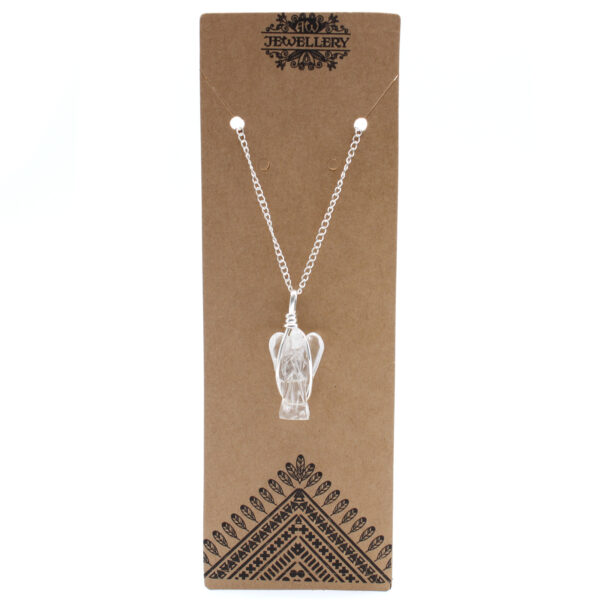 Pendentif Ange Gardien Pierre Précieuse - Quartz de Roche- Vendu par 1