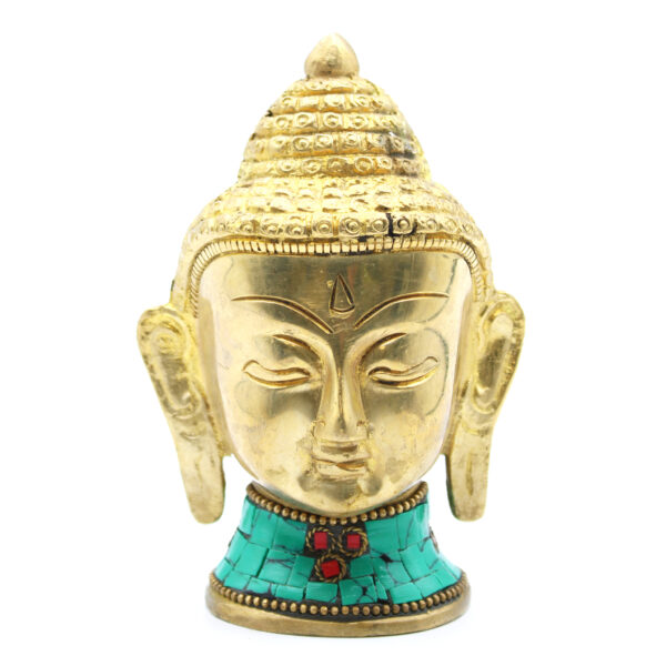 Figure de Bouddha en Laiton - Tête SM - 5 cm- Vendu par 1