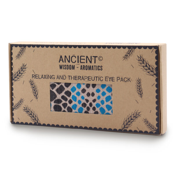 Oreiller pour les yeux en coton naturel et Juco lavande dans une boîte cadeau - Blue Viper- Vendu par 1